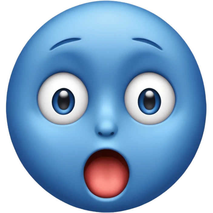 Blue emoji shocked emoji