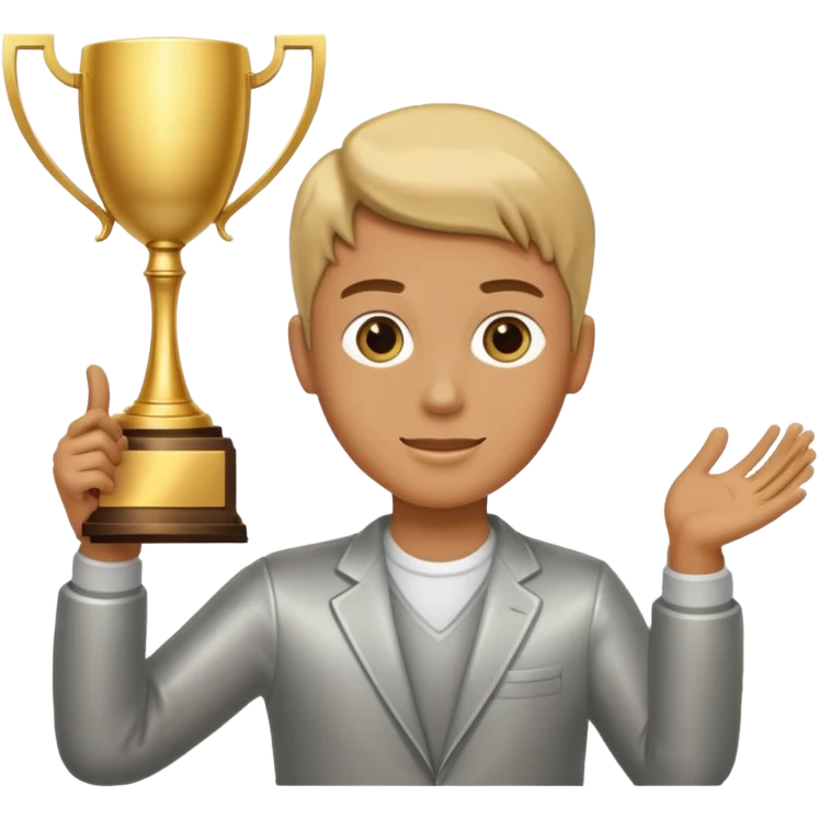  raising trophy emoji
