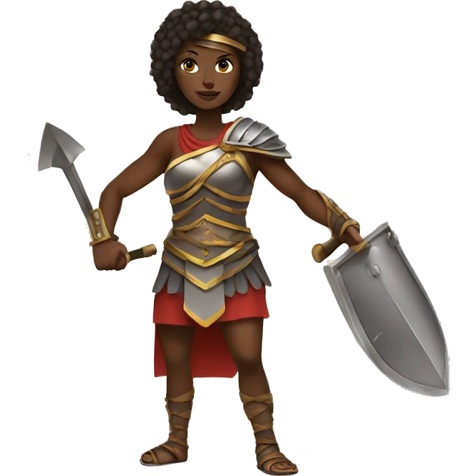 Female african Gladiator emoji