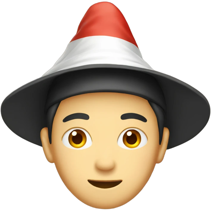 a Japanese wearing a wizards hat emoji