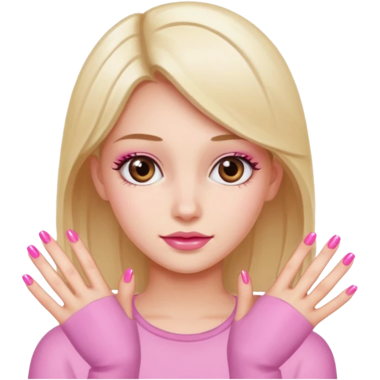 girl nails pink emoji