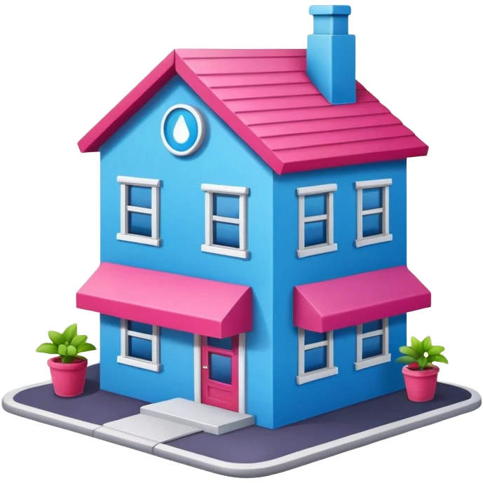 The building houses the Ozon order pickup point in its signature blue (digital blue) and raspberry colors. emoji