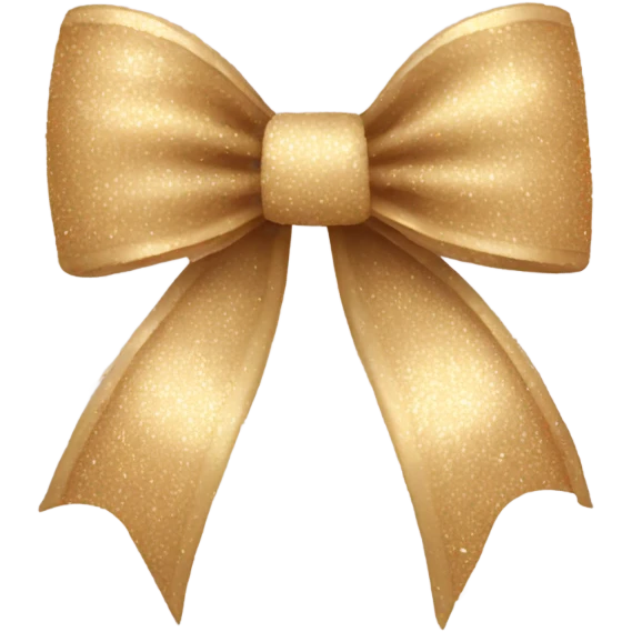 Glittery beige bow  emoji