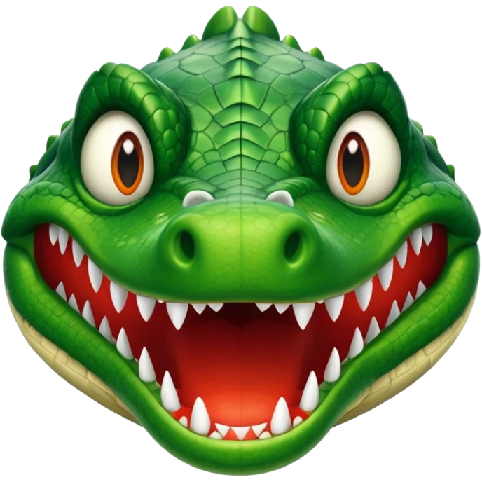 Un avion con cabina de cara de cocodrilo emoji