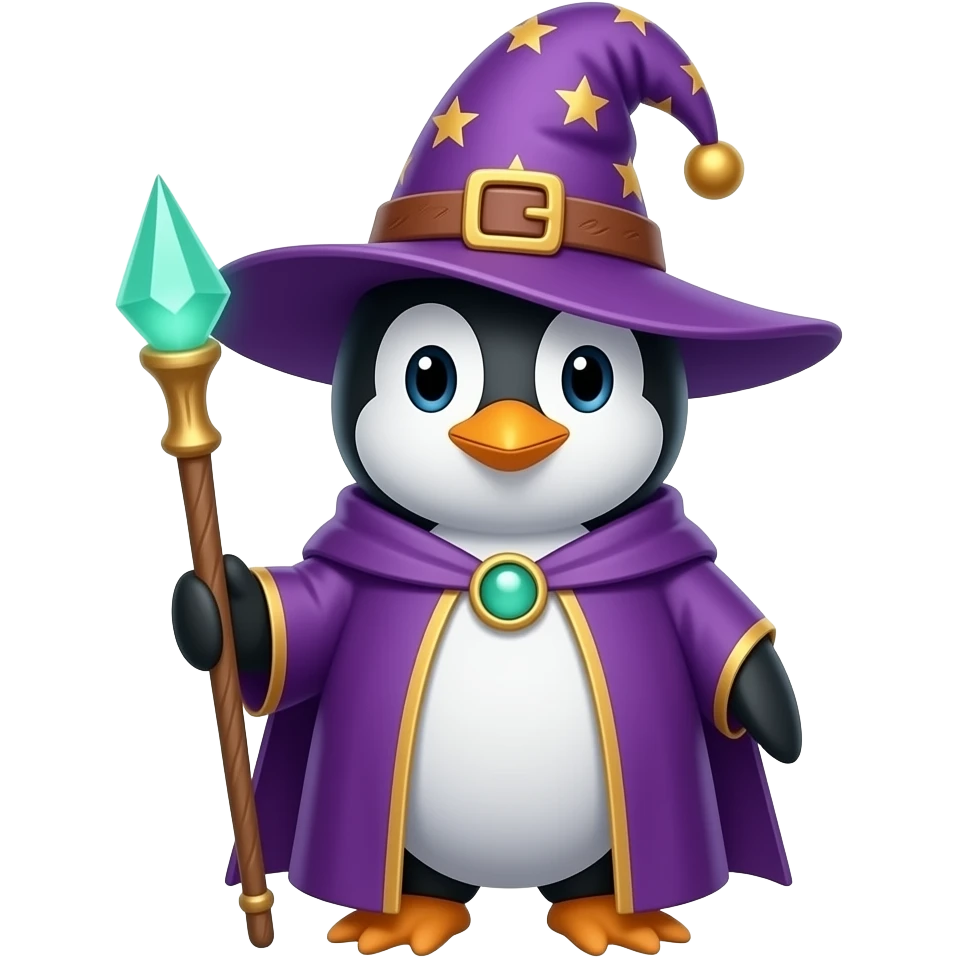 Penguin Wizard emoji