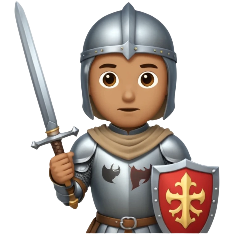 knight stinting with sword in his front   emoji