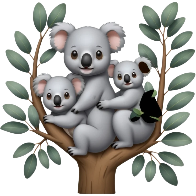famille de koalas emoji