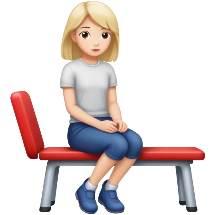 Girl sitting down turned away emoji