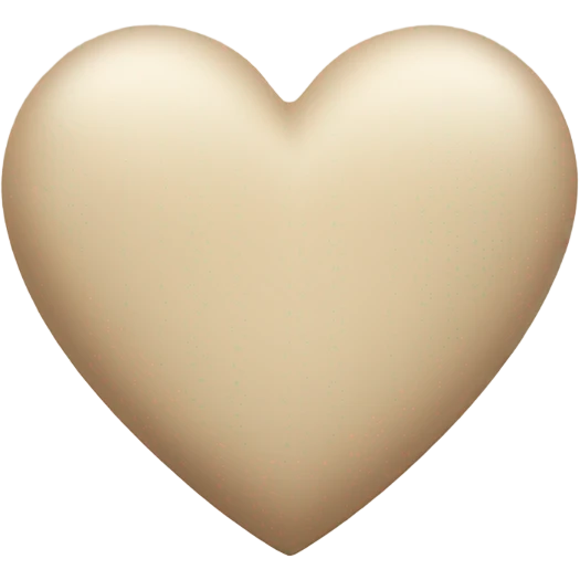 Beige heart  emoji