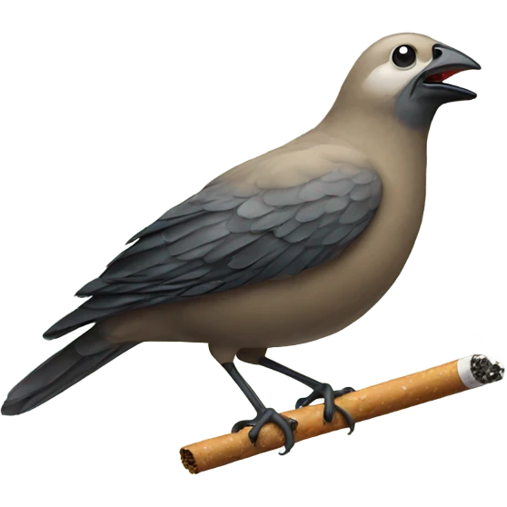Bird smoking  emoji