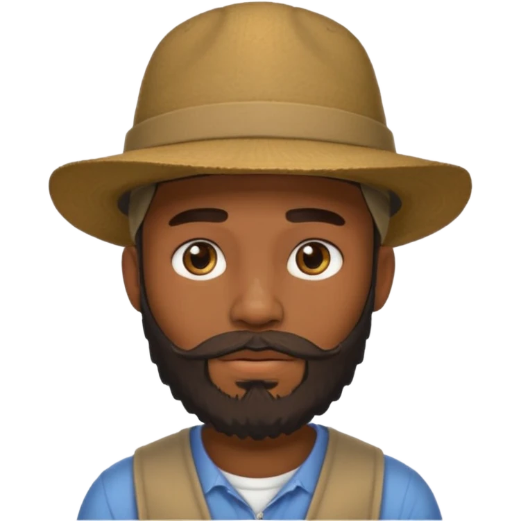 a man with hat and face piercing and bearded emoji
