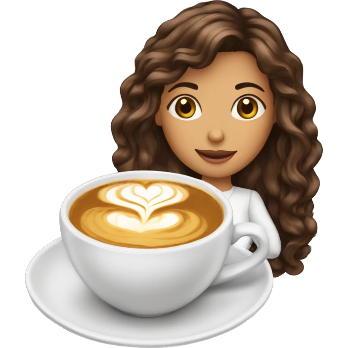 Mulher cabelo loiro longo segurando café emoji