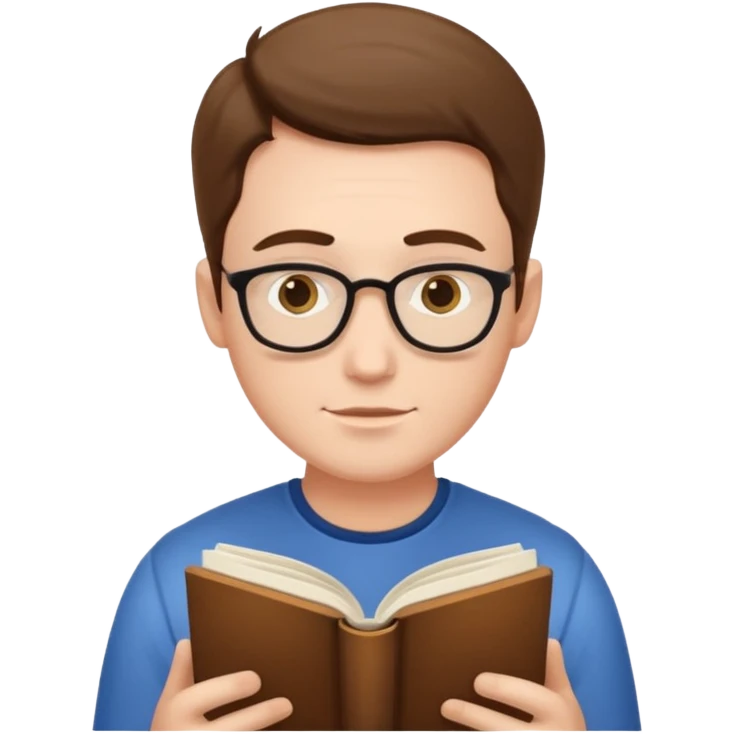 man reading books emoji