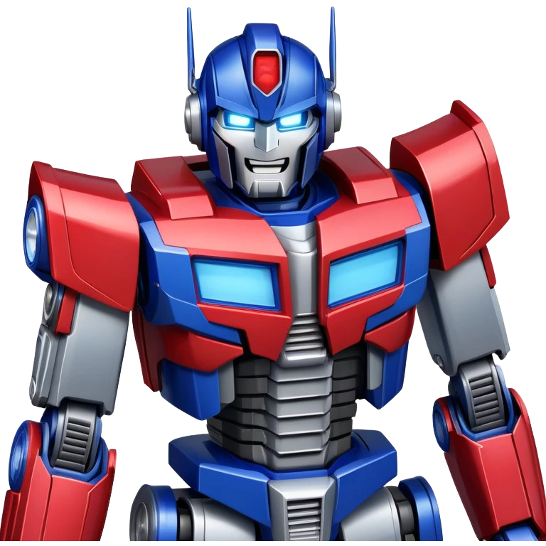 Optimus Prime robot from Transformers laughing emoji