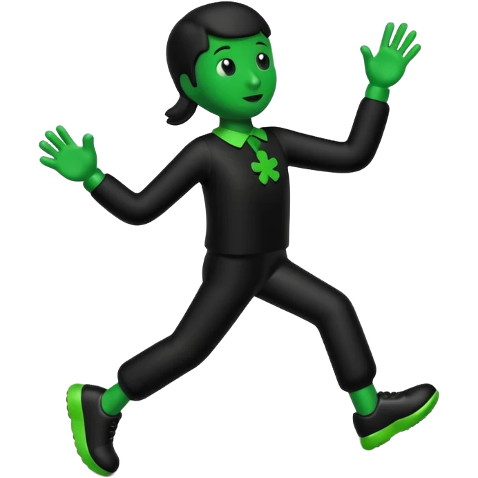 corriendo muñeco negro ampelmanchen emoji