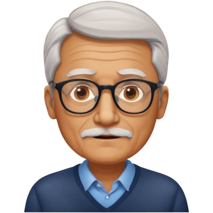 old man corporate, ux designer around 50 years emoji