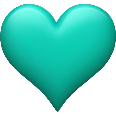 Teal heart emoji