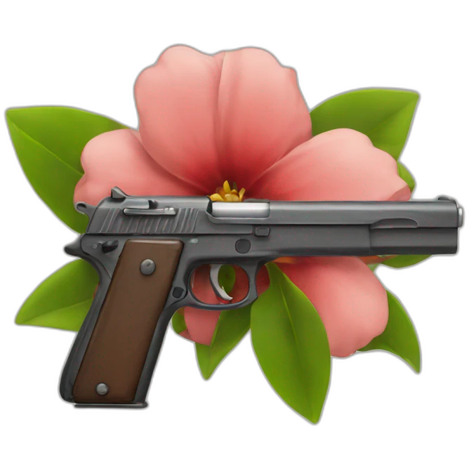 gun with a flower on the end emoji