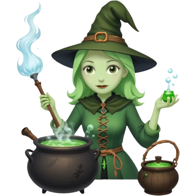 green witch cooking potion emoji