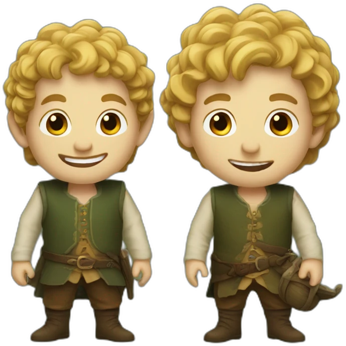 merry and pipin hobbits emoji