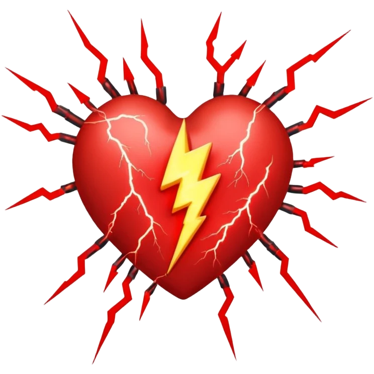 молния протыкает сердце emoji