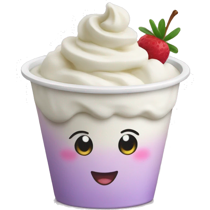 Frozen yogurt in a cup emoji