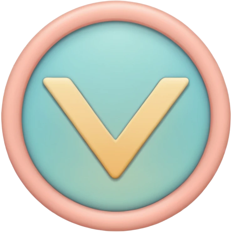 Create a minimalistic emoji pack in one unified style, soft pastel colors, elegant and modern design. Check mark ✅ – confirmation emoji