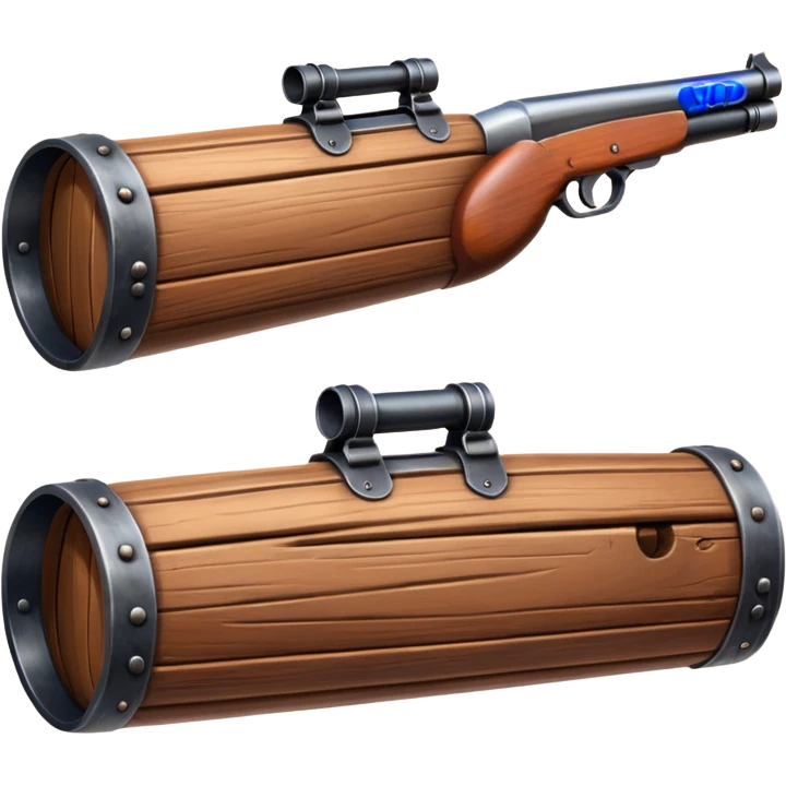 double barrel shotgun side by side barrels emoji