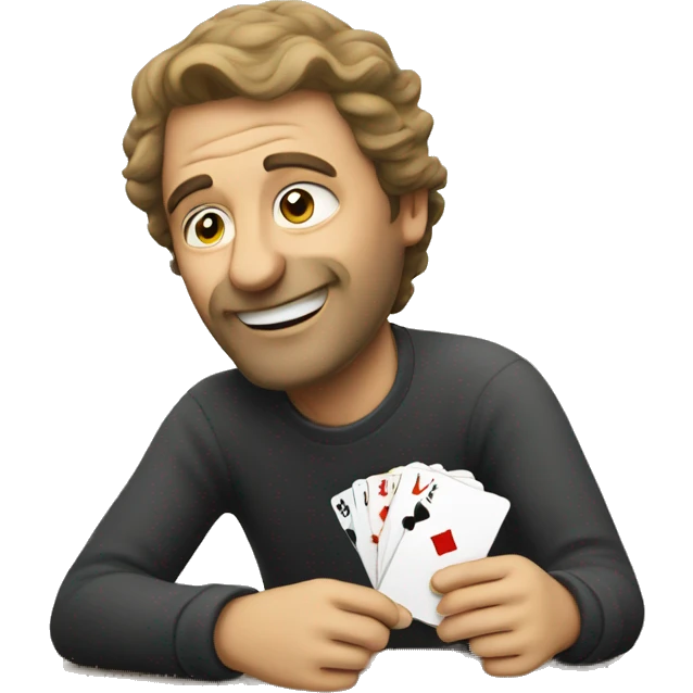man playing bridge card game emoji