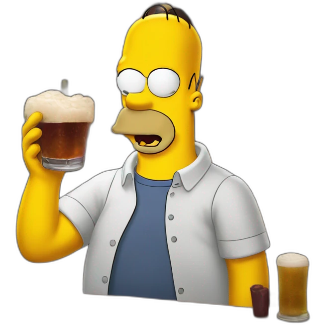 Homer Simpson in bar emoji