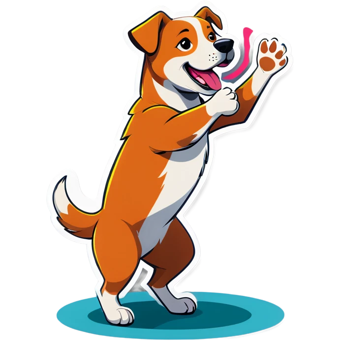 Un perro bailando emoji