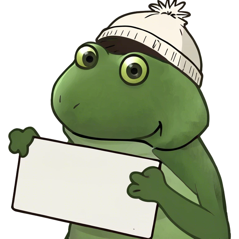 degen poor homeless frog emoji