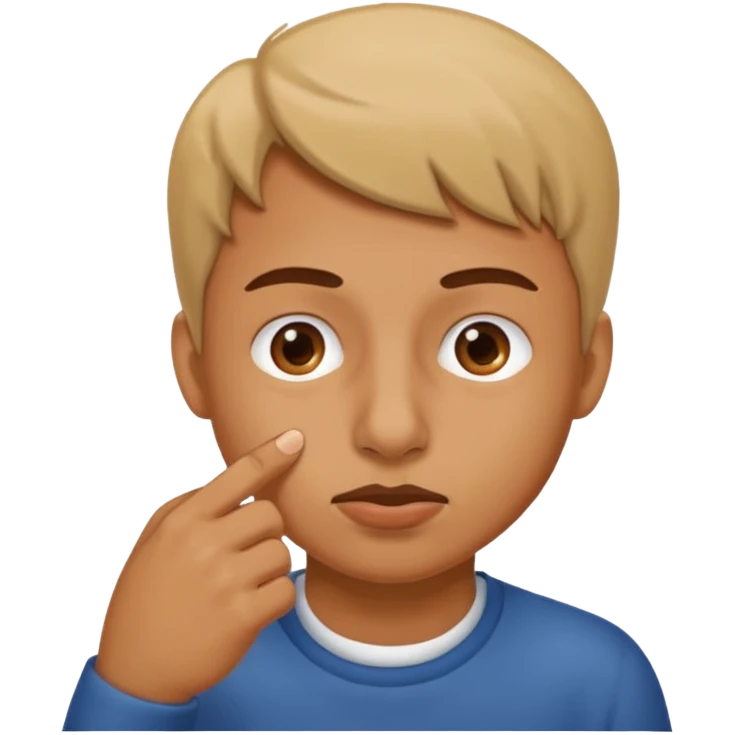 Thumb picking nose emoji