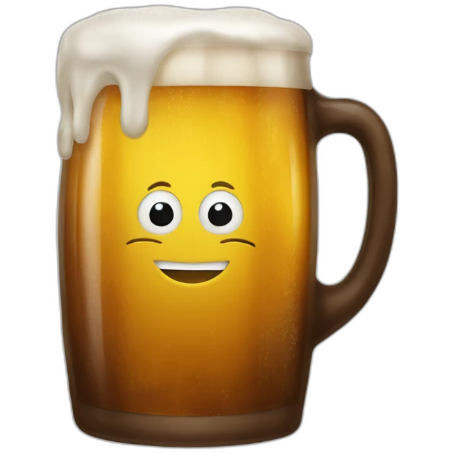 Chat buvant une bière emoji