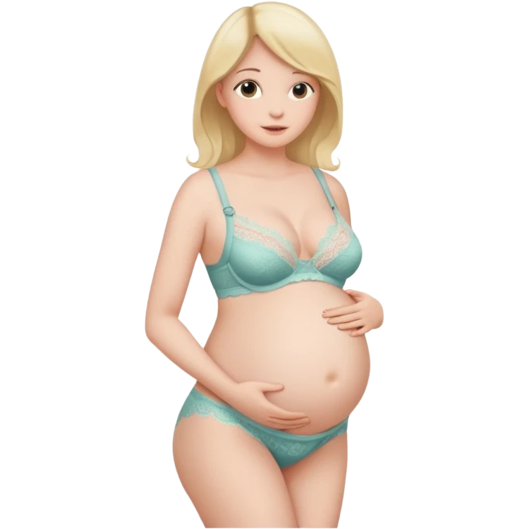 беременная девушка в полный рост в ливчике и в трусах emoji