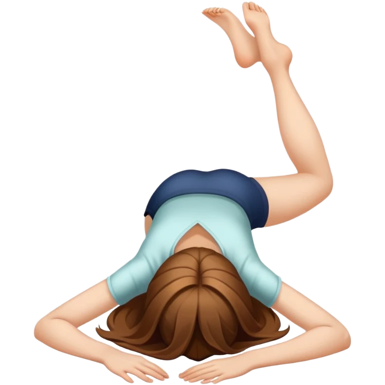 Woman Laying face down on the ground  emoji
