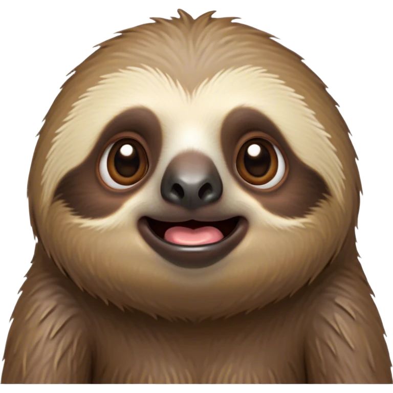 Cinematic Comical Sloth Portrait Emoji, Head tilted dramatically with an exaggeratedly shocked expression, featuring a slow, adorably sluggish form with wide, comically expressive eyes full of humorous disbelief, Simplified yet hilariously expressive features, highly detailed, glowing with a slightly sassy, lazy glow, high shine, dramatic yet playful, stylized with an air of quirky, unhurried attitude, soft glowing outline, capturing the essence of a meme-worthy sloth that looks ready to side-eye its way into viral fame! emoji