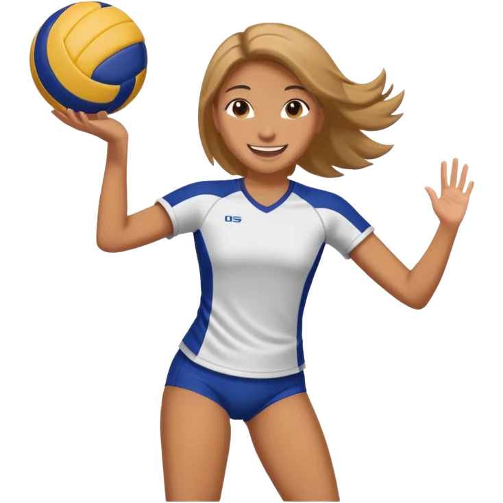 Una chica jugando voley emoji