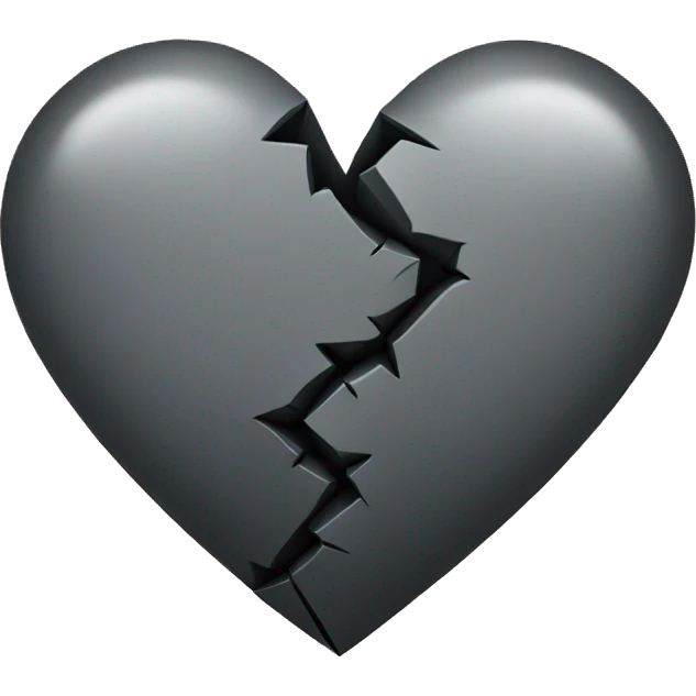 Breaking black heart emoji
