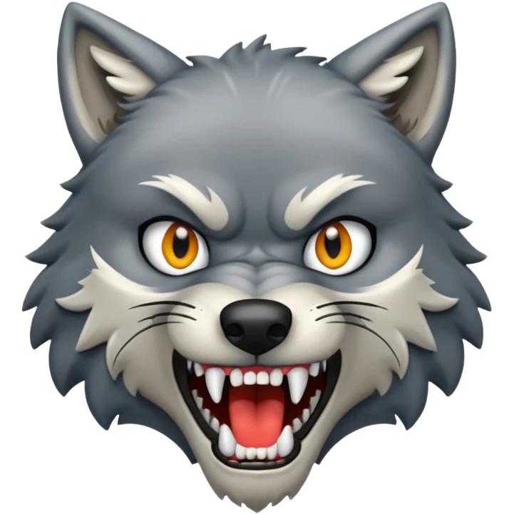 Wolf snarling emoji