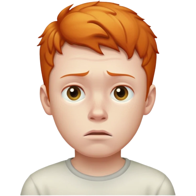 Ginger boy sad emoji