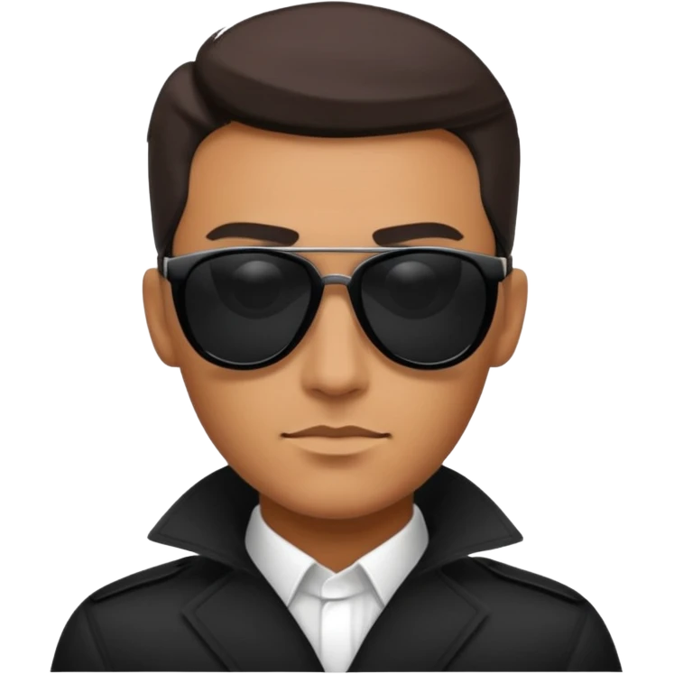 Siyah gözlüklü erkek emojisi  ajan emoji