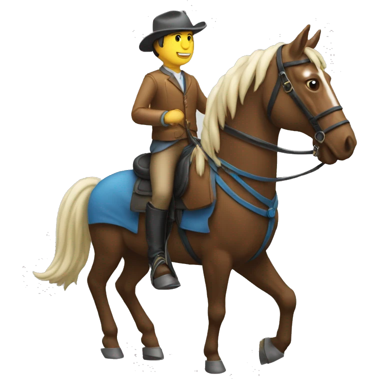 Un homme sur un cheval emoji