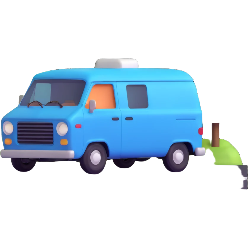 van on the road emoji