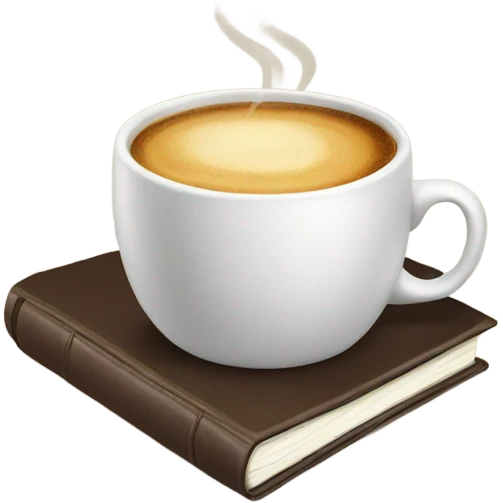 Coffee reading a book emoji