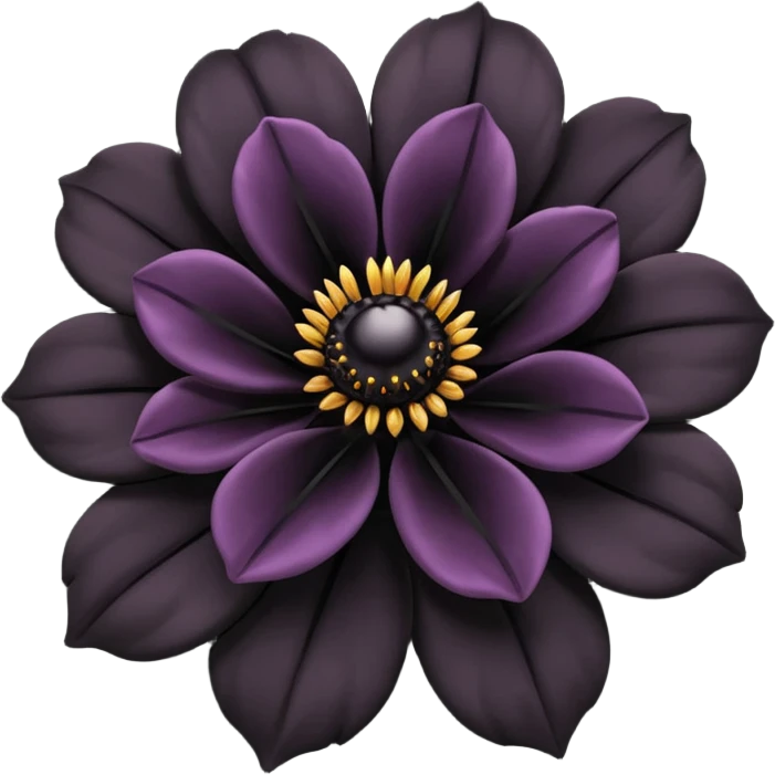 emoji of black flower emoji