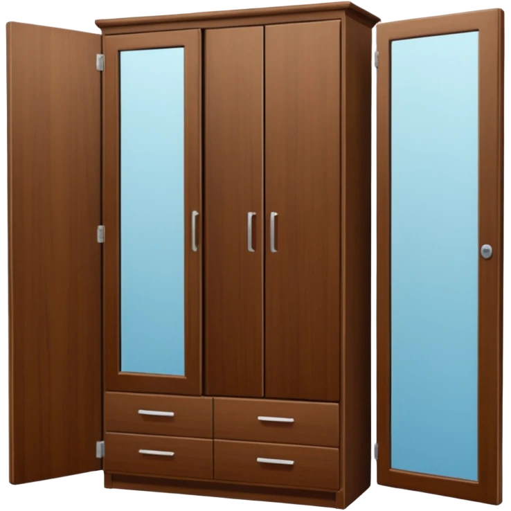 wardrobe modern closed mirror door emoji