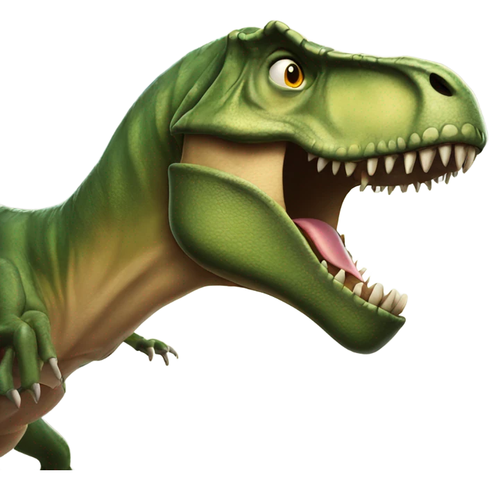 T-Rex flexing emoji