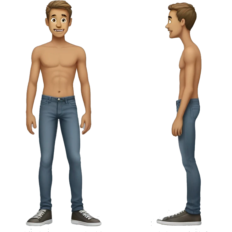 Skinny guy with no girls emoji