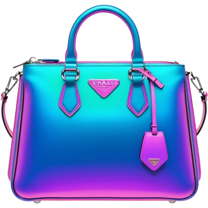  Prada neon colorshifting vibrant futuristic style bag  emoji